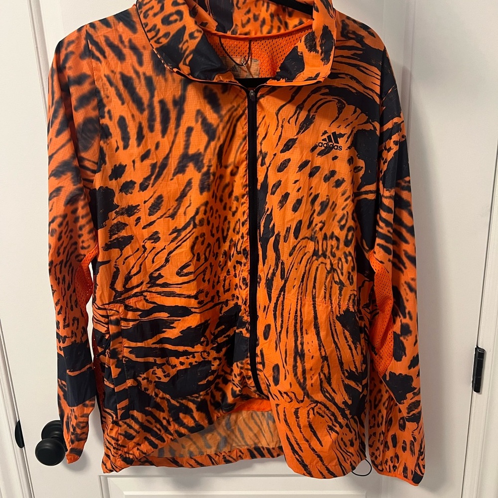 Adidas Vibrant Orange and Black Jacket